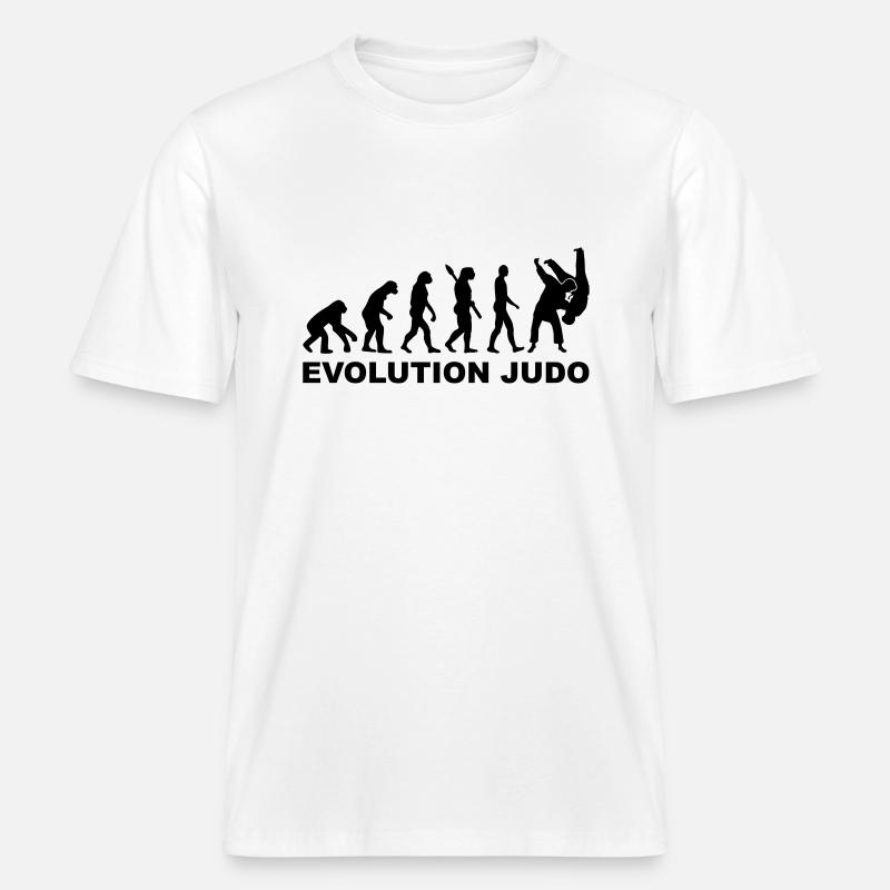 Evolution Judo -  T-shirt unisexe RELAXED FIT en coton bio - blanc
