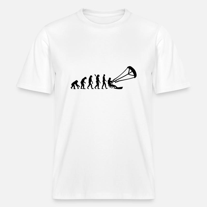 Evolution Kitesurfing - RELAXED FIT Unisex Organic T-Shirt - white