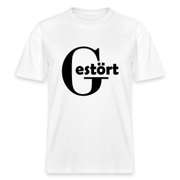 Gestört -  RELAXED FIT Unisex Organic T-Shirt - Weiß - Vorne - Alina (178cm) & Michal (187cm)