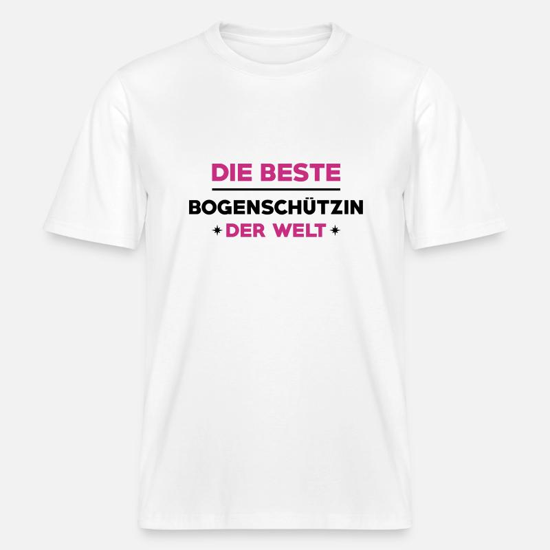 Bogenschießen Bogenschütze Bogenschiessen Bogen -  RELAXED FIT Unisex Organic T-Shirt - Weiß