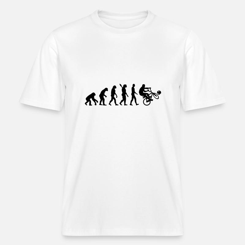 Evolution Cycle ball -  T-shirt unisexe RELAXED FIT en coton bio - blanc