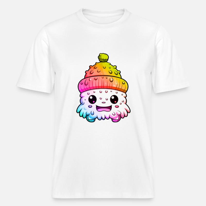 Winter Eskimo Comic Winterlich - RELAXED FIT Unisex Organic T-Shirt - Weiß