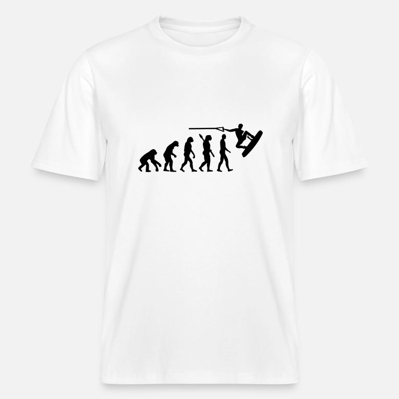 Evolution Wakeboard -  RELAXED FIT Unisex Organic T-Shirt - white