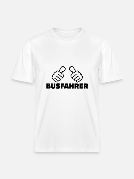 Busfahrer -  RELAXED FIT Unisex Organic T-Shirt - Weiß