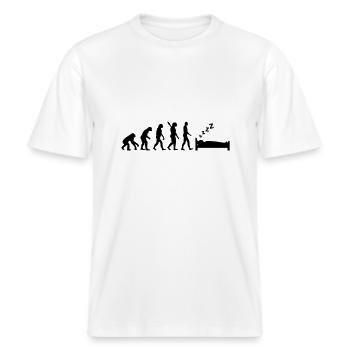 Schlafen -  RELAXED FIT Unisex Organic T-Shirt - Weiß - Vorne - Alina (178cm) & Michal (187cm)