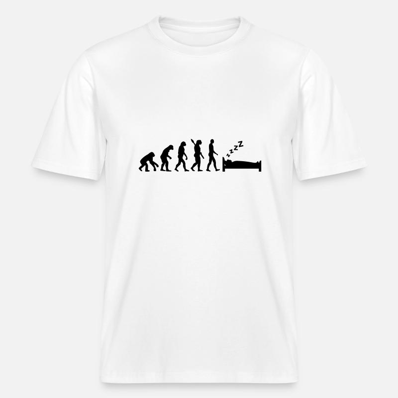 Evolution Dormir -  T-shirt unisexe RELAXED FIT en coton bio - blanc
