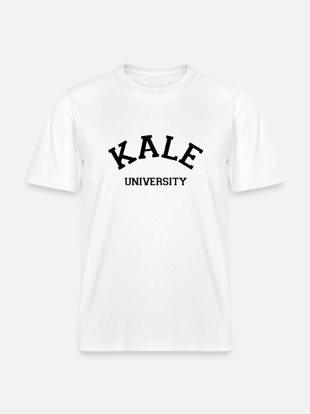 Kale University - RELAXED FIT Unisex Organic T-Shirt - white