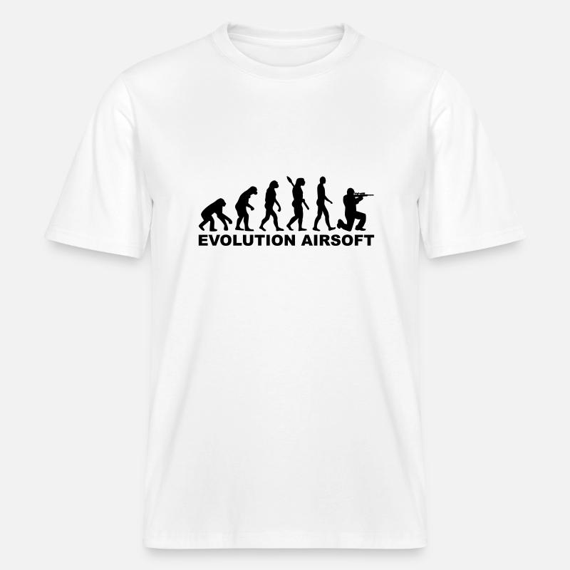 Evolution Airsoft -  T-shirt unisexe RELAXED FIT en coton bio - blanc