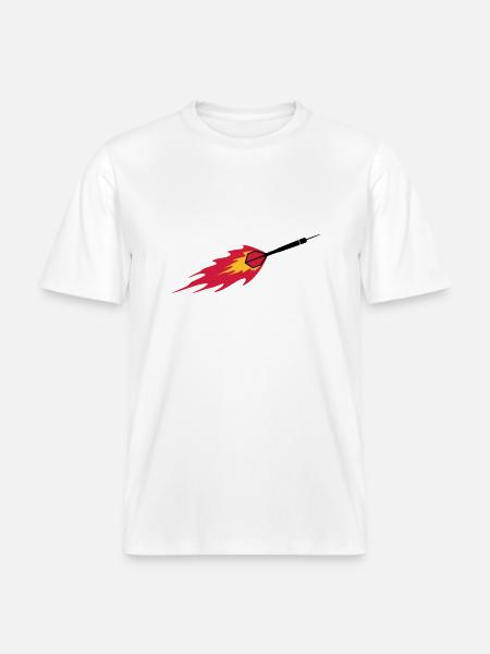 Dart Fire - T-shirt unisexe RELAXED FIT en coton bio - blanc