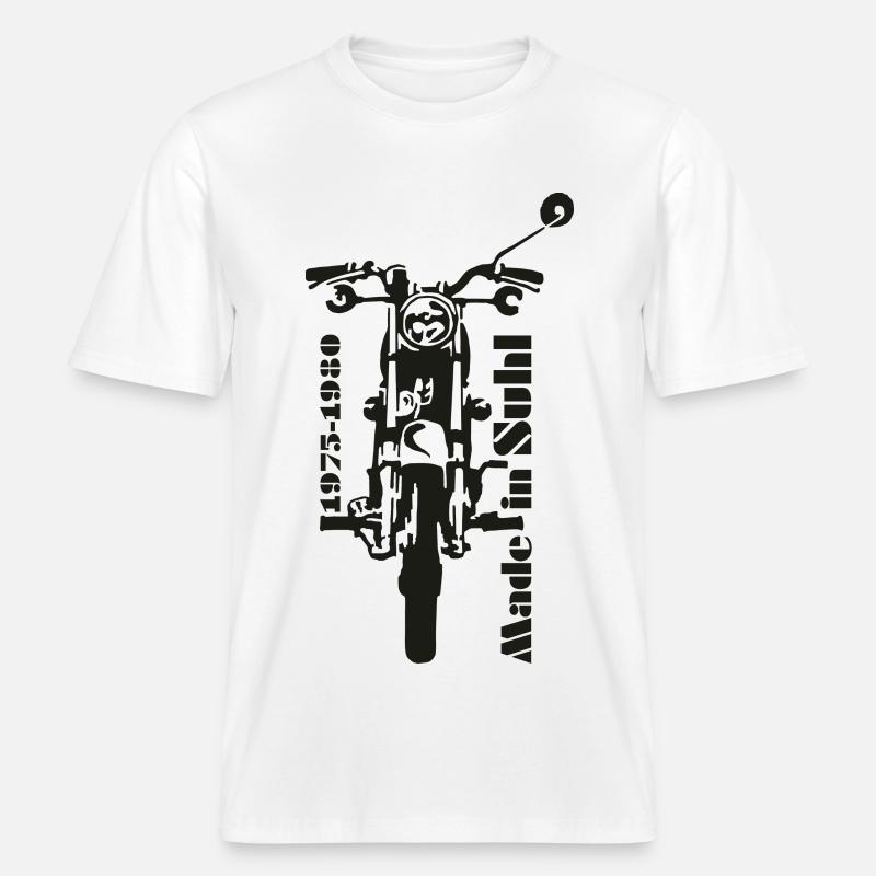 Simson s50 Front - RELAXED FIT Unisex Organic T-Shirt - Weiß