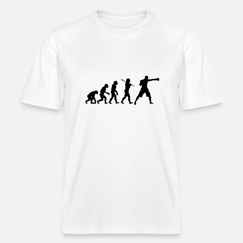 Boxing Evolution -  T-shirt unisexe RELAXED FIT en coton bio - blanc