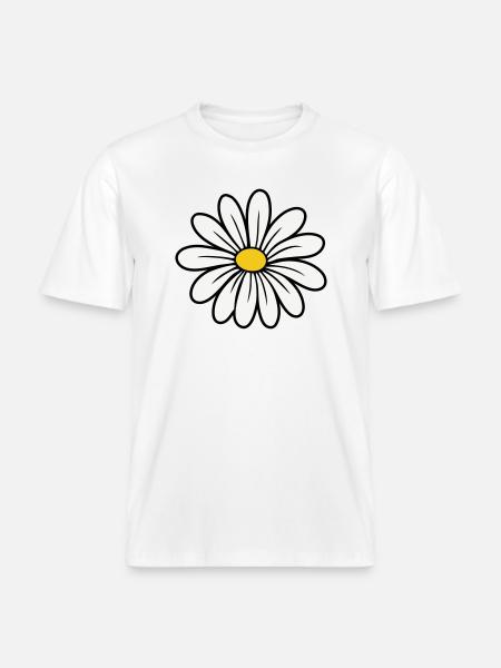Gänseblümchen - RELAXED FIT Unisex Organic T-Shirt - Weiß