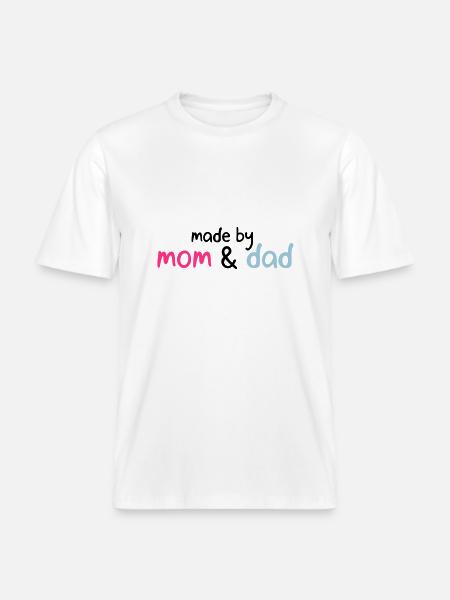 made by mom & dad - RELAXED FIT Unisex Organic T-Shirt - white