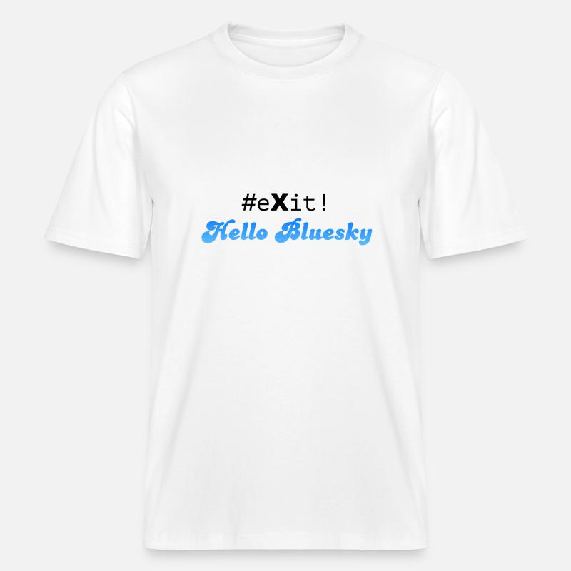 #eXit! -  RELAXED FIT Unisex Organic T-Shirt - white