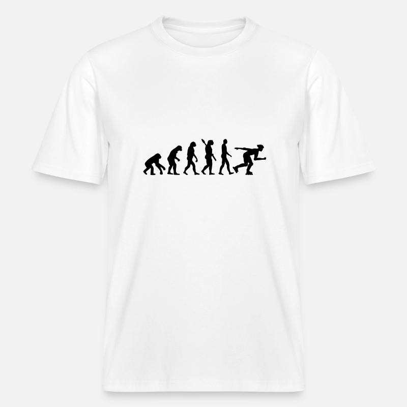 Evolution Inline Skating -  RELAXED FIT Unisex Organic T-Shirt - Weiß