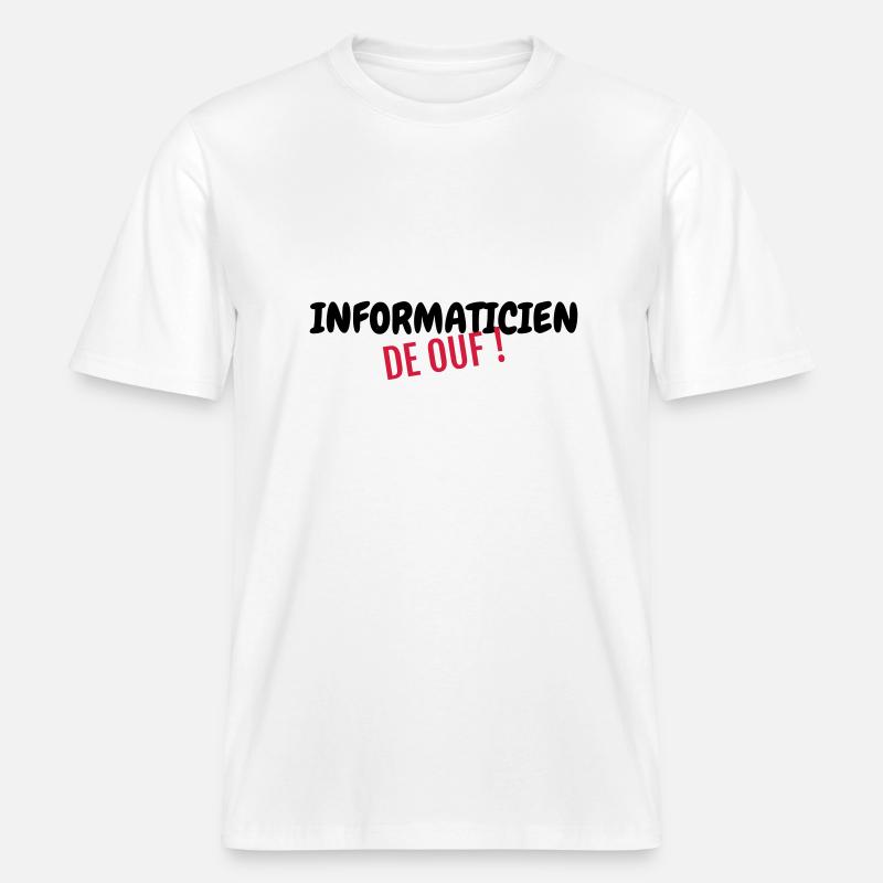 Computer / Informatiker / Aussenseiter / Ingenieur -  RELAXED FIT Unisex Organic T-Shirt - Weiß