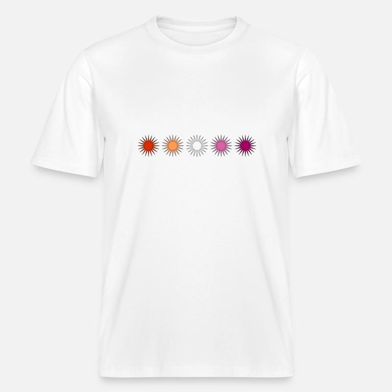 Fierté lesbienne subtile -  T-shirt unisexe RELAXED FIT en coton bio - blanc