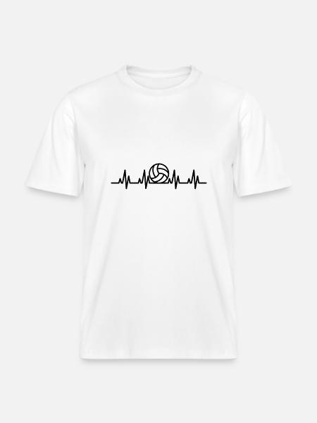 Volleyball ECG -  T-shirt unisexe RELAXED FIT en coton bio - blanc