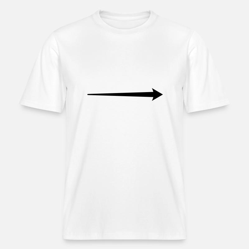 Motif de la flèche -  T-shirt unisexe RELAXED FIT en coton bio - blanc