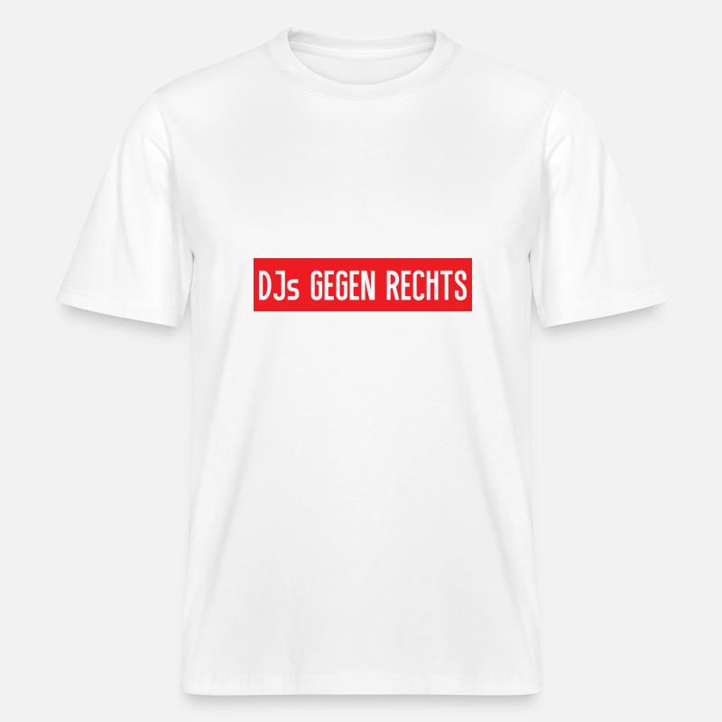 DJs gegen rechts -  RELAXED FIT Unisex Organic T-Shirt - Weiß