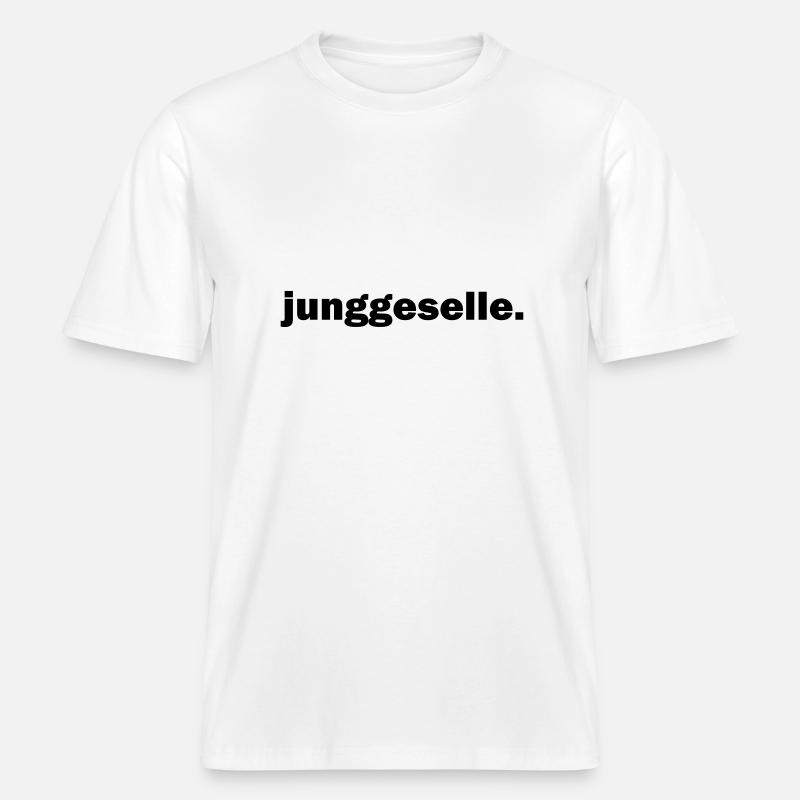célibataire -  T-shirt unisexe RELAXED FIT en coton bio - blanc