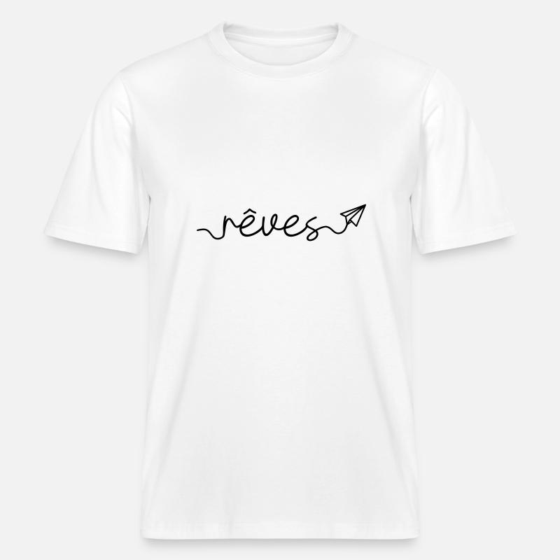 Sueños - Camiseta RELAXED FIT ecológica unisex - blanco