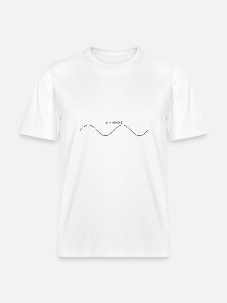 sinus graph design - RELAXED FIT Unisex Organic T-Shirt - Weiß