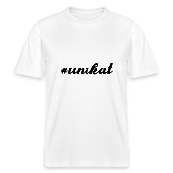 Unique -  RELAXED FIT Unisex Organic T-Shirt - white - Front - Alina (178cm) & Michal (187cm)