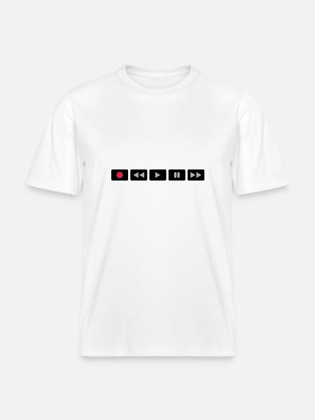 Oldschool Videocontrol - RELAXED FIT Unisex Organic T-Shirt - Weiß