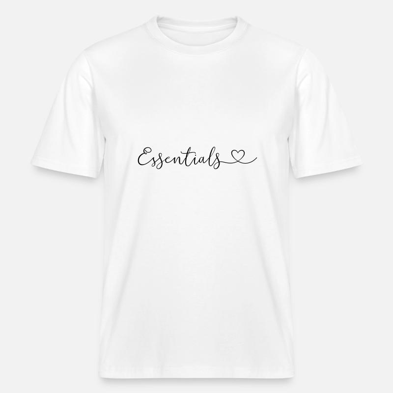 "Essentials" - customizable! - RELAXED FIT Unisex Organic T-Shirt - white