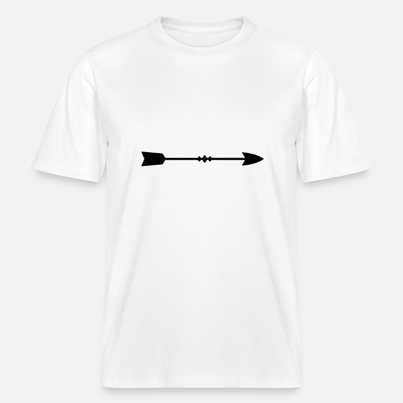 arrow -  RELAXED FIT Unisex Organic T-Shirt - white