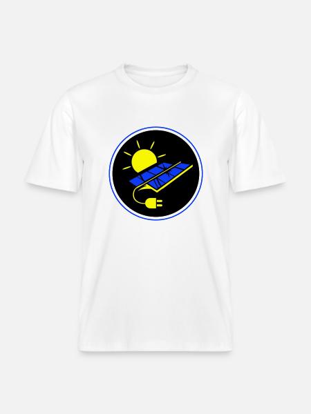 Photovoltaic system symbol solar energy - RELAXED FIT Unisex Organic T-Shirt - white