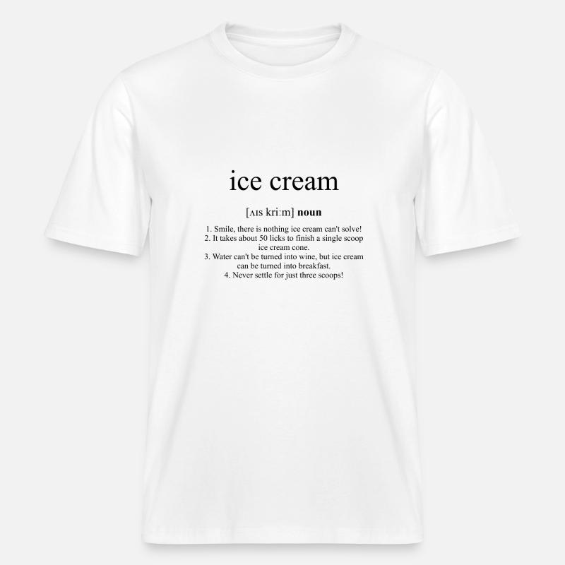 Ice Cream (Eis) - RELAXED FIT Unisex Organic T-Shirt - Weiß