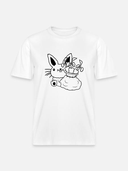 Carrots Vegetable Sack Easter - RELAXED FIT Unisex Organic T-Shirt - white