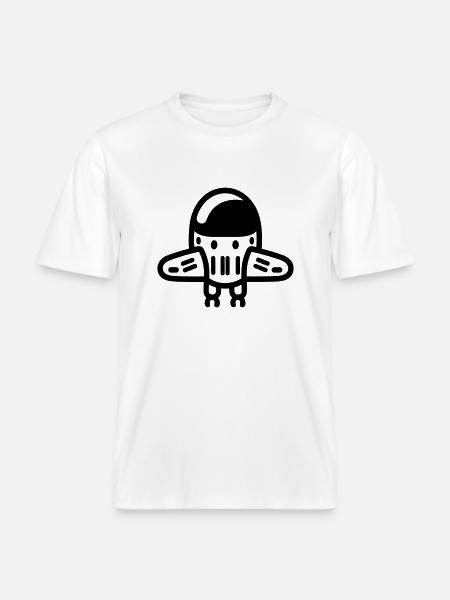 flying saucer -  RELAXED FIT Unisex Organic T-Shirt - white