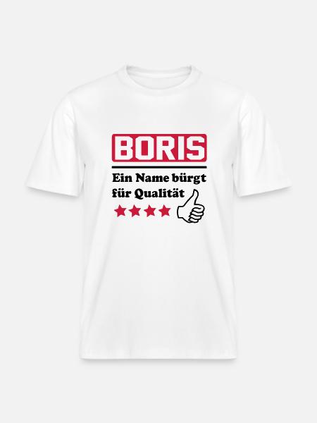 Boris - T-shirt unisexe RELAXED FIT en coton bio - blanc
