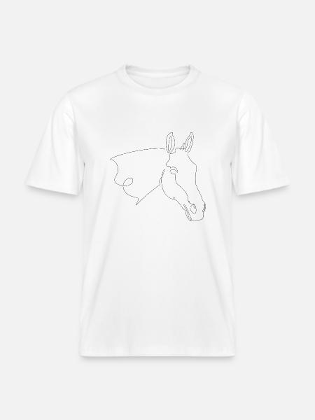 Pferdekopf Cocco -  RELAXED FIT Unisex Organic T-Shirt - Weiß