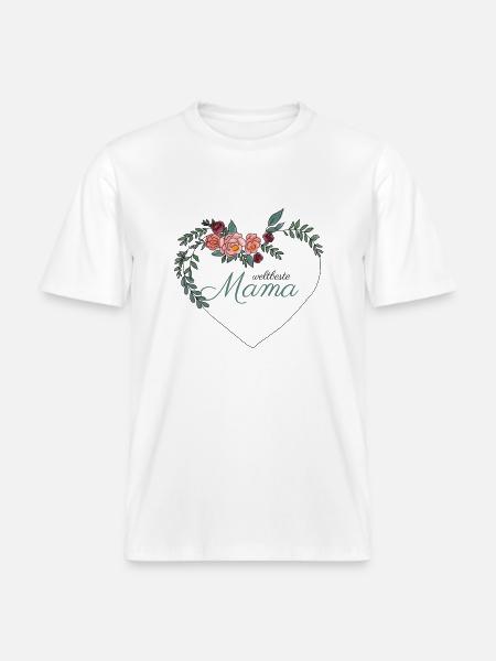 Weltbeste Mama Design - Geschenk zum Muttertag - RELAXED FIT Unisex Organic T-Shirt - Weiß
