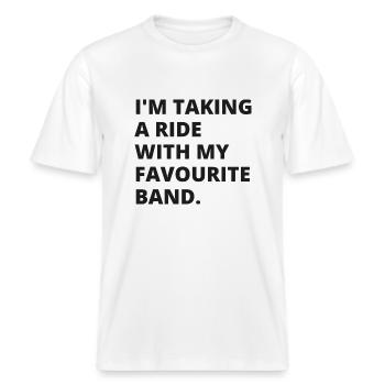 Quote #1 -  RELAXED FIT Unisex Organic T-Shirt - Weiß - Vorne - Alina (178cm) & Michal (187cm)