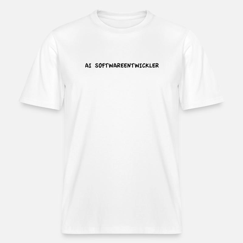 AI Software Developer - RELAXED FIT Unisex Organic T-Shirt - white