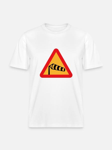 Wind Sock Symbol - RELAXED FIT Unisex Organic T-Shirt - white