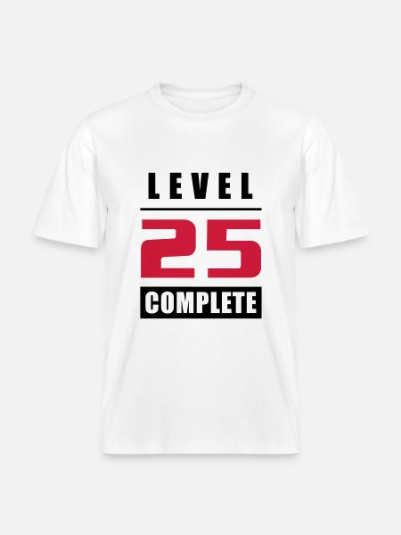 Level 25 - Complete - RELAXED FIT Unisex Organic T-Shirt - white