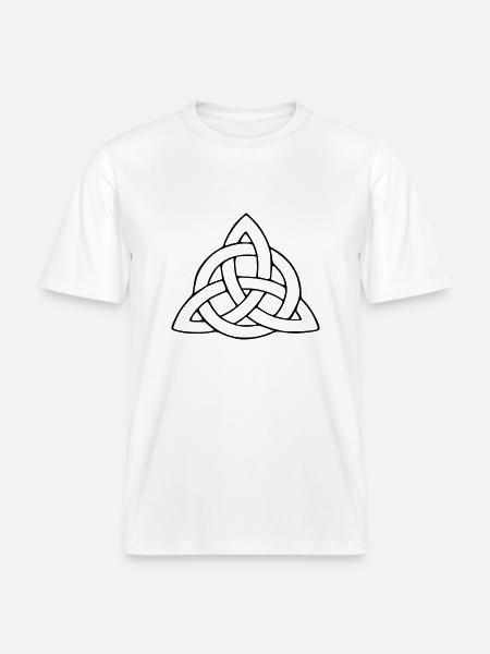 celtic knot - RELAXED FIT Unisex Organic T-Shirt - white