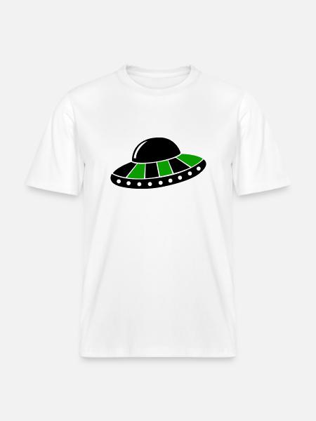 UFO - RELAXED FIT Unisex Organic T-Shirt - white