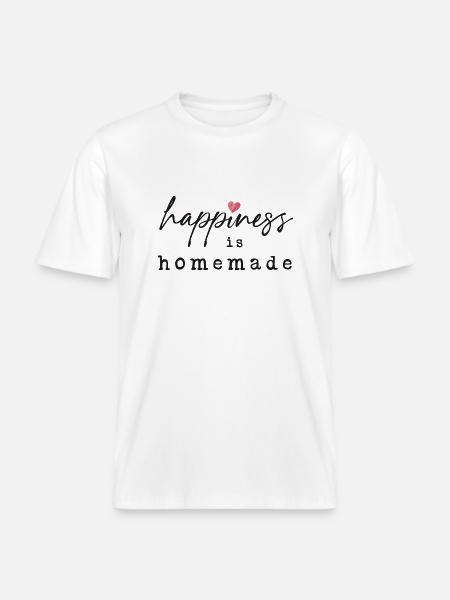 Happiness is Homemade -  RELAXED FIT Unisex Organic T-Shirt - Weiß