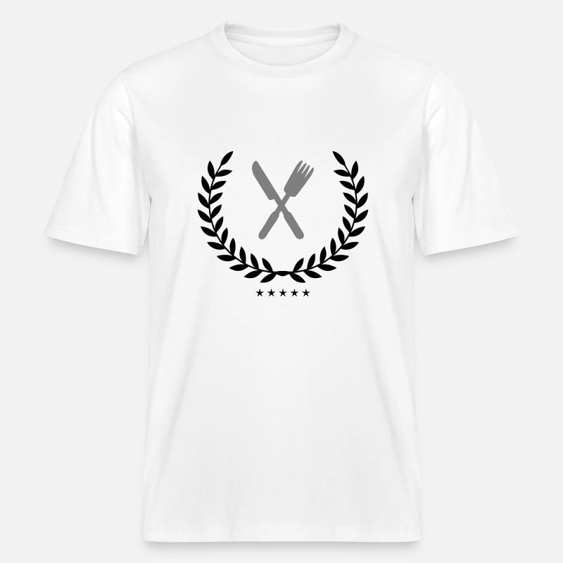 besteck wappen -  RELAXED FIT Unisex Organic T-Shirt - Weiß