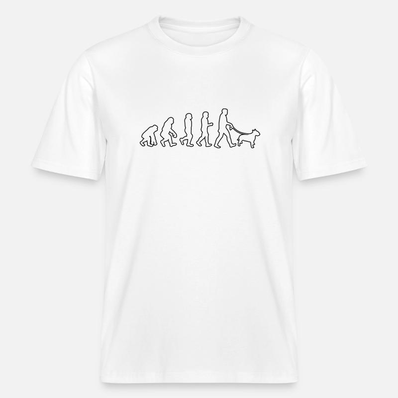 EVOLUTION Labrador -  T-shirt unisexe RELAXED FIT en coton bio - blanc