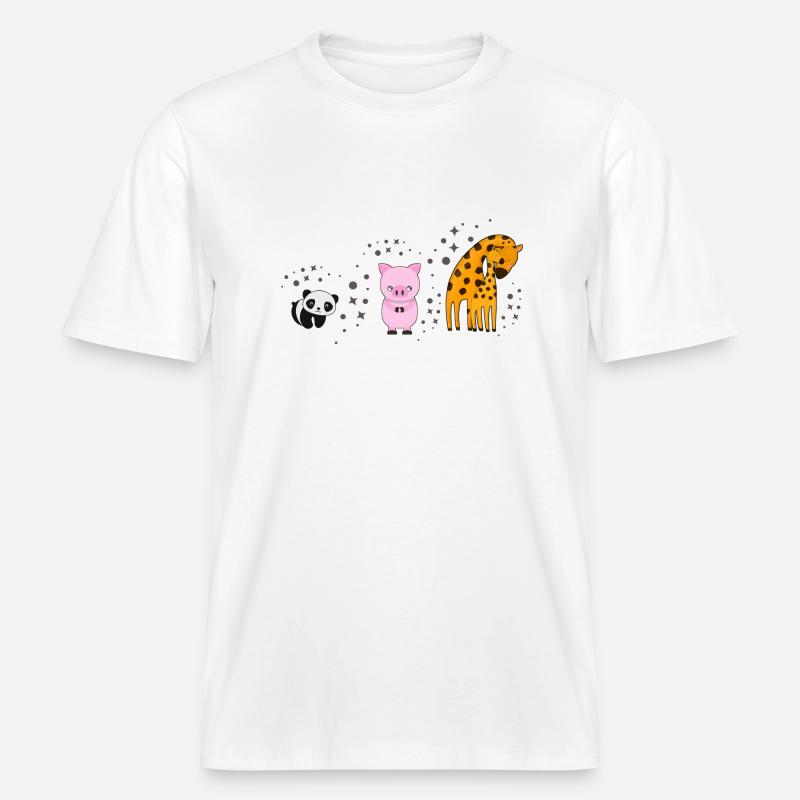 Évolution - Animaux -  T-shirt unisexe RELAXED FIT en coton bio - blanc