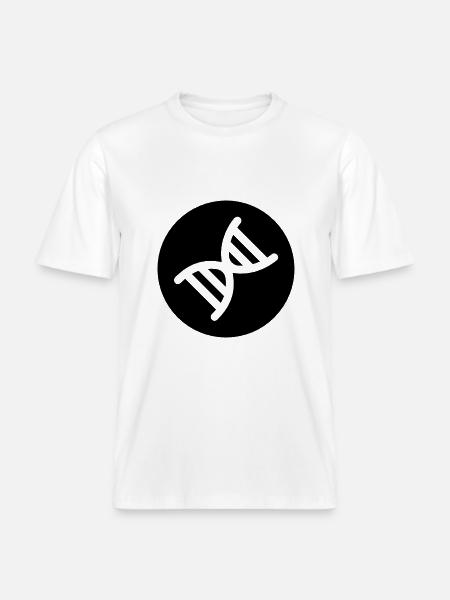 DNA double helix -  RELAXED FIT Unisex Organic T-Shirt - white