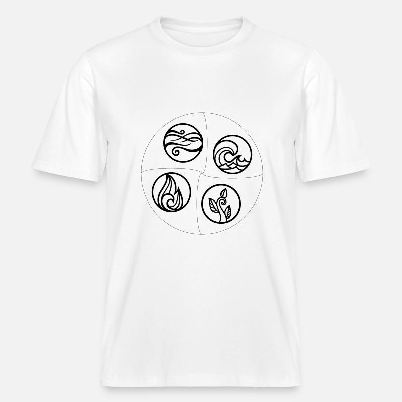 4 Elemente -  RELAXED FIT Unisex Organic T-Shirt - Weiß